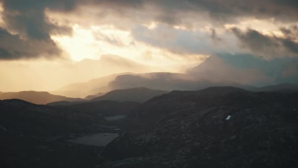 Ορεινές Περιοχές Στη Δυτική Νορβηγία — Αρχείο Βίντεο