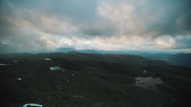 Bergachtige Gebieden West Noorwegen — Stockvideo