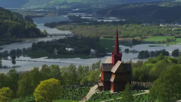 Donga Templom Ringebu Dél Norvégia — Stock videók