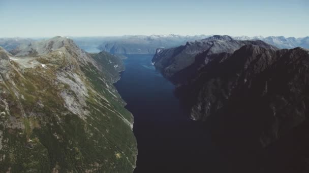 Amazing Fjord Geiranger Norsku — Stock video