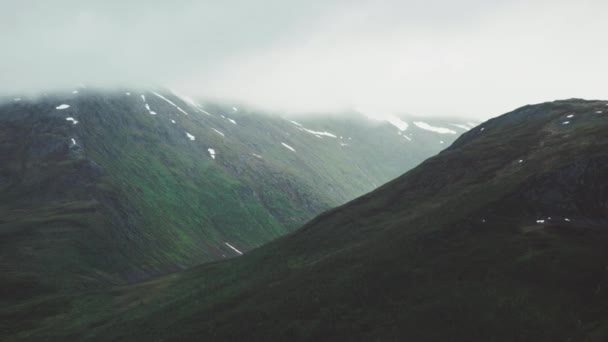 Aeriais Natureza Temperamental Norte Noruega — Vídeo de Stock