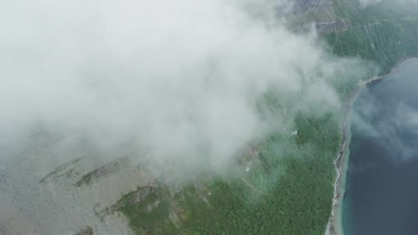 Aeriais Natureza Temperamental Norte Noruega — Vídeo de Stock