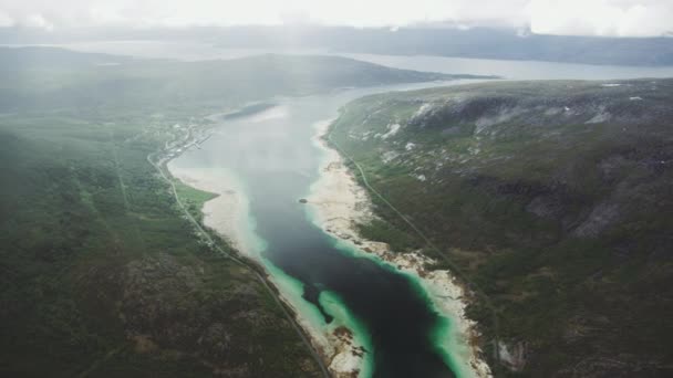 Antenner För Moody Naturen Norra Norge — Stockvideo