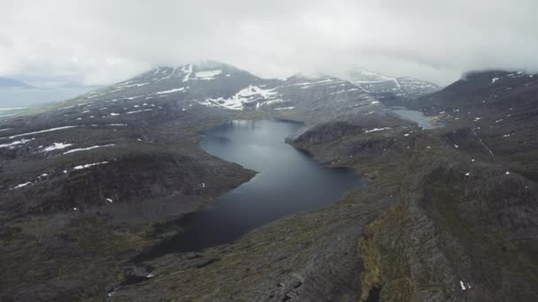 Aeriais Natureza Norte Noruega — Vídeo de Stock