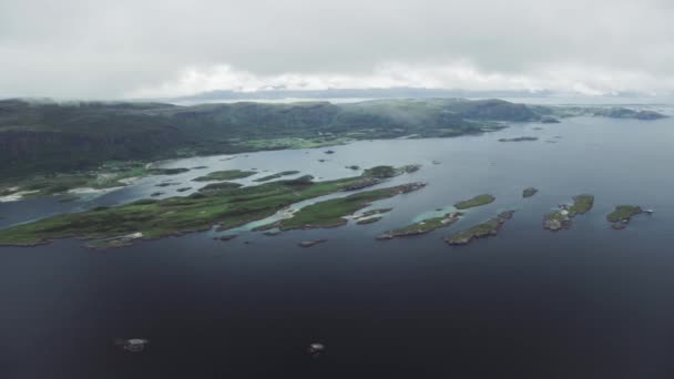 Aeriais Natureza Norte Noruega — Vídeo de Stock