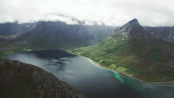 Aeriais Natureza Norte Noruega — Vídeo de Stock