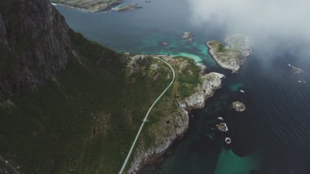 Aeriais Natureza Norte Noruega — Vídeo de Stock