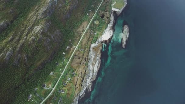 Aeriais Natureza Norte Noruega — Vídeo de Stock