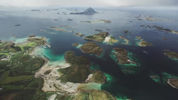 Île Bolga Vue Air Norvège — Video