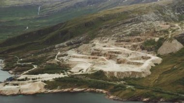 Norveç'te havadan gördün çakıl ocağı