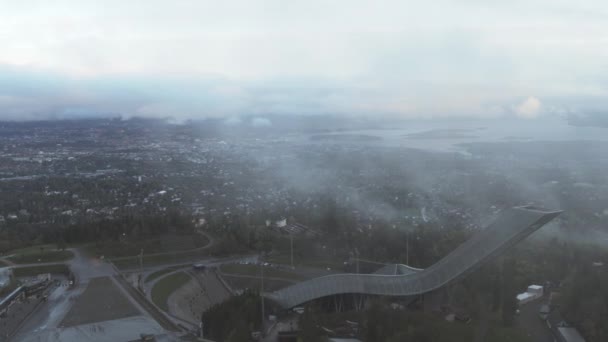 Salto Esqui Holmenkollen Oslo — Vídeo de Stock