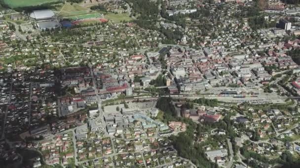 South Norwegian City Lillehammer — Stock Video