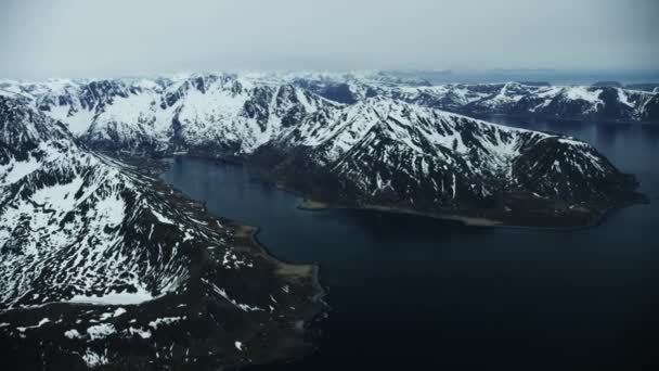 Des Sommets Neige Dans Nord Arctique — Video