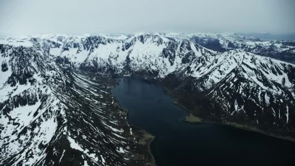 Toppar Och Snö Upp Arktiska Norr — Stockvideo