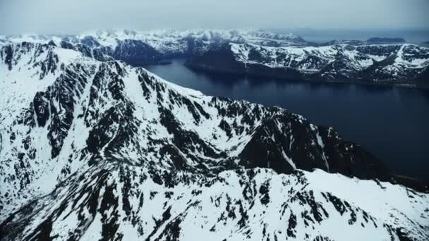 Gipfel Und Schnee Arktischen Norden — Stockvideo