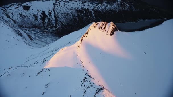 Полночное Солнце Арктическом Севере — стоковое видео