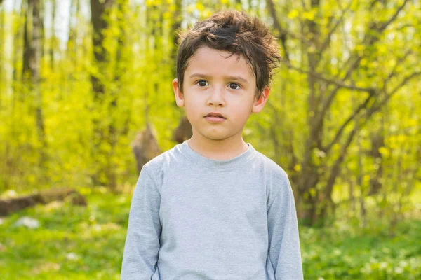 Portrait Boy Years Old Natural Background — Stock Photo, Image