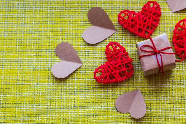 Valentine Day Concept Gift Hearts — Stock Photo, Image