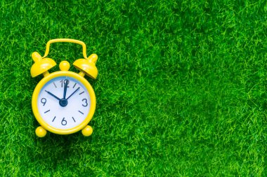 çimen sarı çalar saat. Zaman konsepti