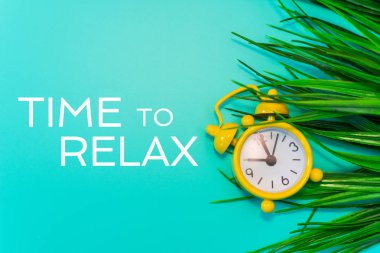 çim ve yazıt saat alarmı - dinlenmek için zaman