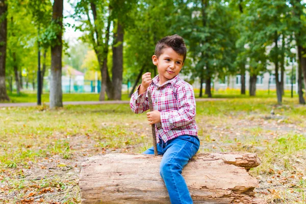 Boy playing in the Park — Stock Photo, Image
