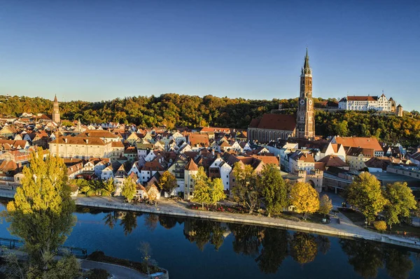 Landslandshut cityscape, lower Bavaria, germanyhut Stadtbild — Stock fotografie