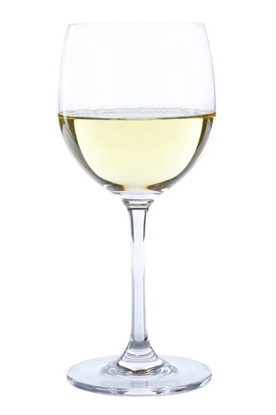 Vino Blanco Vaso Alcohol Aislado Sobre Fondo Blanco —  Fotos de Stock