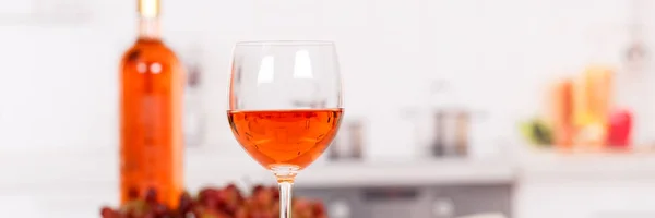 Rose Wine Banner Glass Copyspace Copy Space — Stock Photo, Image