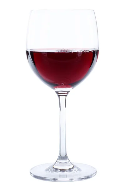 Red Wine Glass Alcohol Isolated White Background — Stock Photo, Image