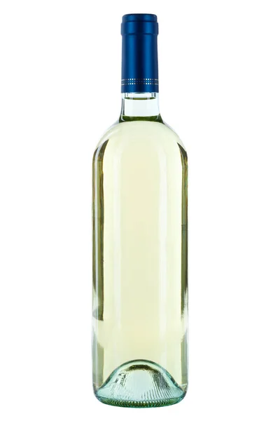 Wijnfles Kleur Geïsoleerd Een Witte Achtergrond — Stockfoto