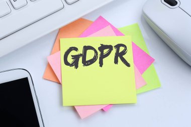 Gdpr genel veri koruma yönetmeliği AB Avrupa Birliği Web siteleri Internet ofis resepsiyon bilgisayar klavye