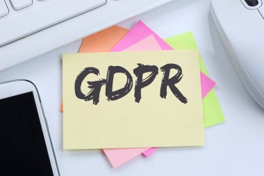 Gdpr genel veri koruma yönetmeliği AB Avrupa Birliği Web siteleri Internet iş kavramı Resepsiyon bilgisayar klavye