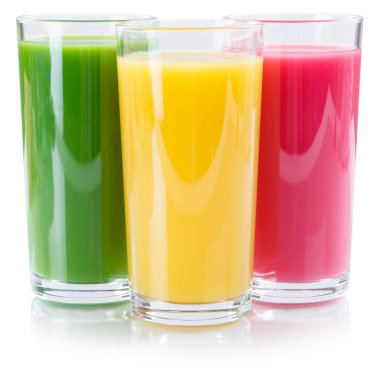 Beyaz bir arka plan üzerinde izole meyve suyu güler yüzlü smoothies turuncu