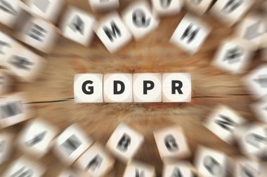 Gdpr genel veri koruma yönetmeliği AB Avrupa Birliği Web siteleri Internet zar iş kavramı fikir fikirler
