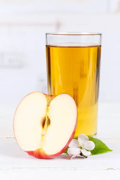 Zumo Manzana Cristal Fruta Vertical — Foto de Stock