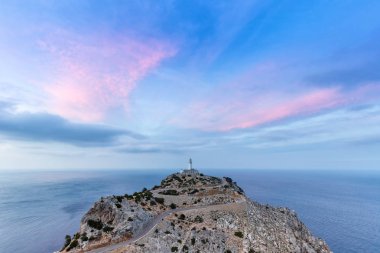Mayorka Mallorca Cap Formentor akşam gökyüzünde Akdeniz İspanya boşaltmak seyahat kopya alanı