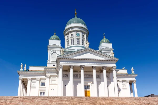 Kerk Helsinki Finland Kathedraal Tuomiokirkko Copyspace Kopie Ruimtetoerisme — Stockfoto