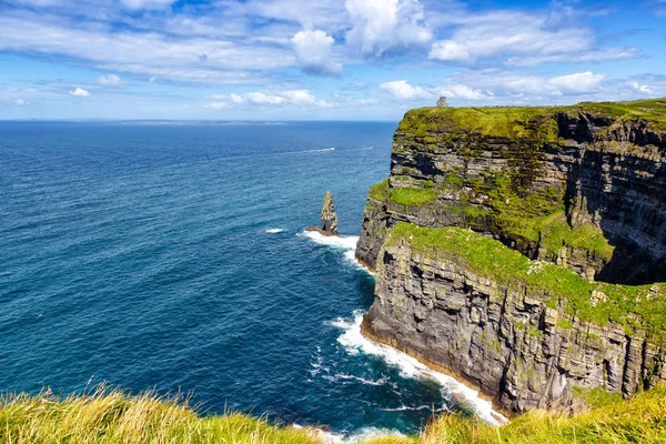 Krajobraz Klifów Moher Irlandia Podróż Podróże Morze Natura Turystyki Ocean — Zdjęcie stockowe