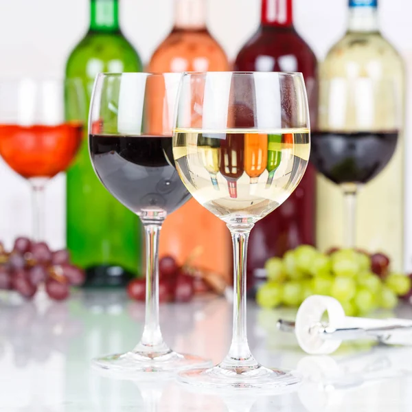White Wine Glass Grapes Square Squared — Stock Photo, Image