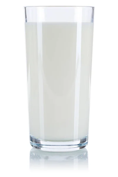 Milchglas Isoliert Auf Weißem Hintergrund — Stockfoto