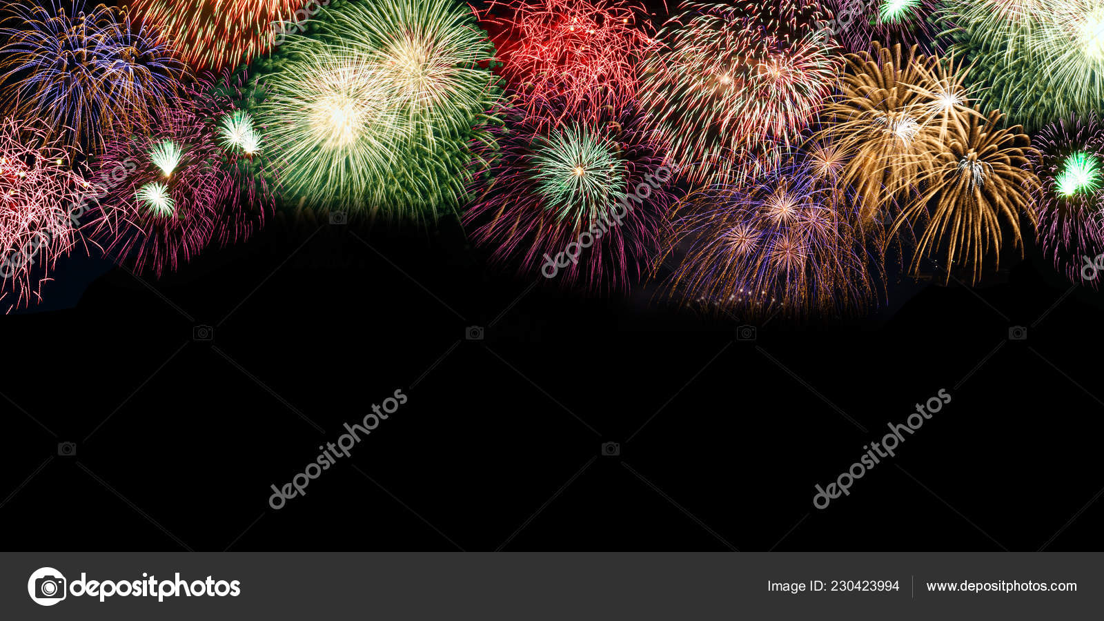 New Year Eve Fireworks Background Copyspace Copy Space Banner New Year Eve Fireworks Background Copyspace Copy Space Banner