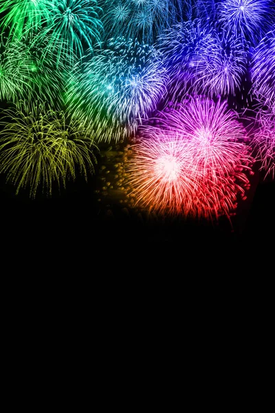 New Year Eve Fireworks Background Copyspace Copy Space Portrait Format — Stock Photo, Image