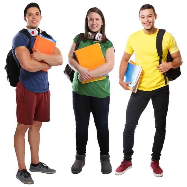 Studenten leerlingen groep van jongeren volledige lichaam portret te — Stockfoto