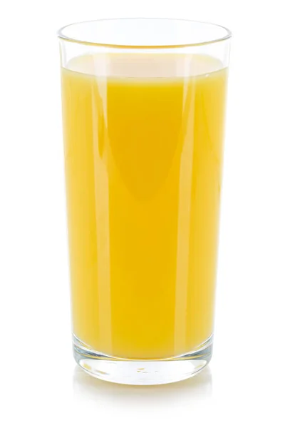 Vaso de jugo de naranja aislado en blanco —  Fotos de Stock