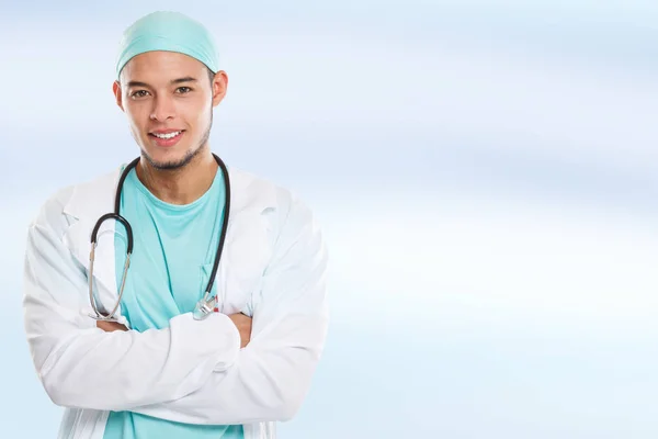 Young doctor portrait occupation education latin man job doctor' — Stock fotografie