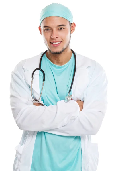 Young doctor portrait occupation education latin man job doctor' — Stok fotoğraf