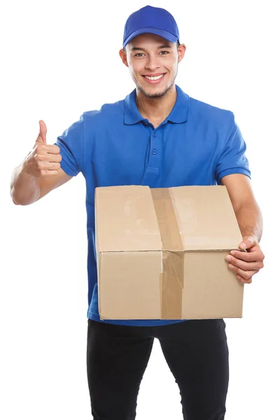 Paketleveransservice Box Package Beställ leverera jobb framgång — Stockfoto