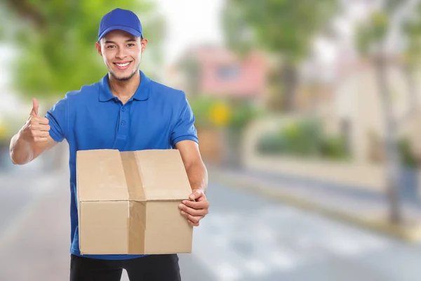 Paquete de entrega de paquetes paquete caja de servicio entrega de éxito de trabajo — Foto de Stock