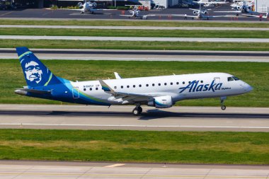 Alaska Havayolları Skywest Embraer ERJ 175 San Jose Havaalanı