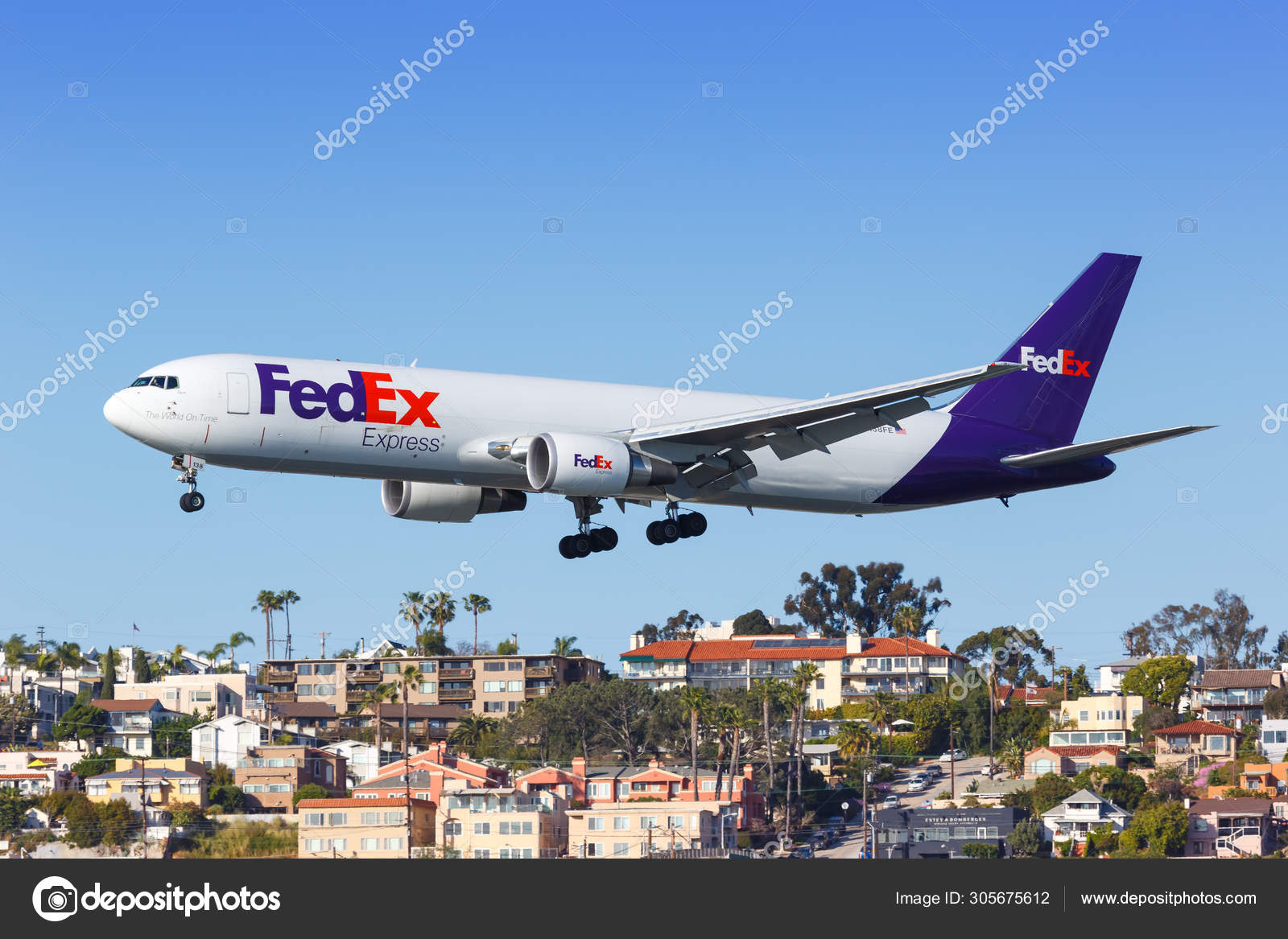 フェデックスエクスプレスボーイング767-300F飛行機サンディエゴ フェデックスエクスプレスボーイング767-300F飛行機サンディエゴ